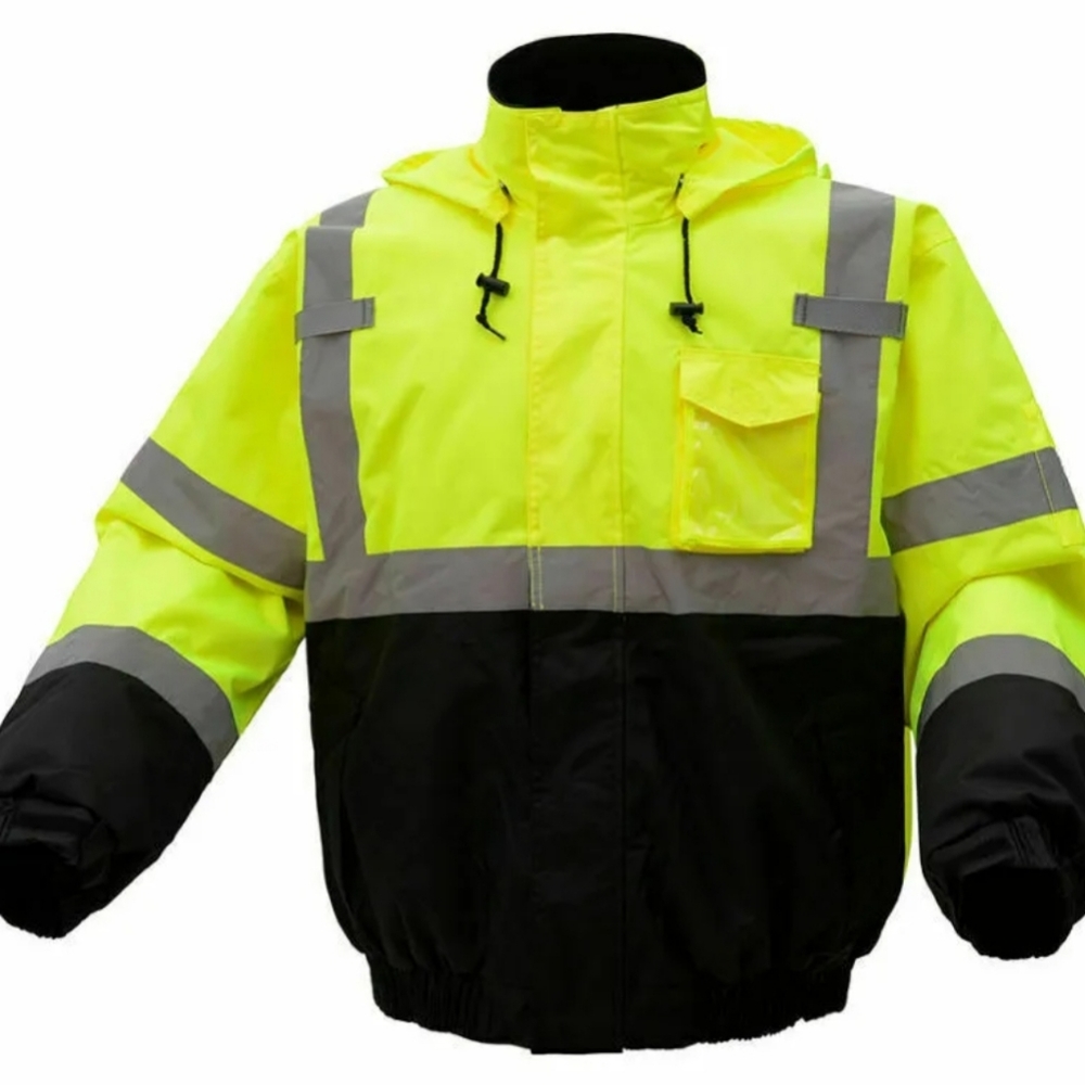 GSS SAFETY LLC Hi-Visibility Bomber Insulated Yellow Jacket NEW